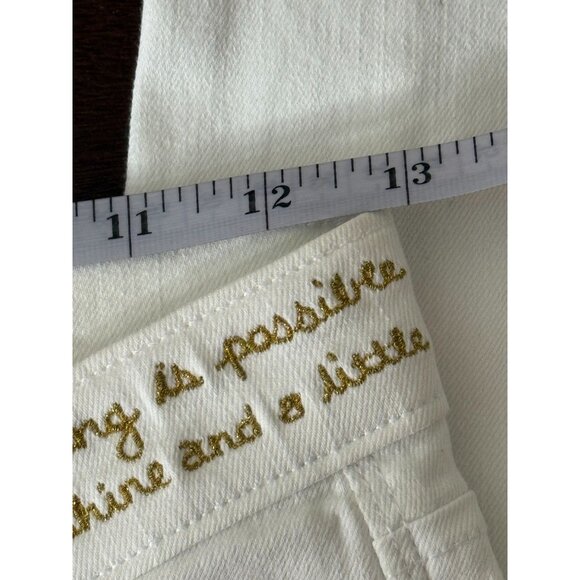 Lilly Pulitzer South Ocean Crop Skinny Jean In Resort White - Raw‎ Hem - Picture 14 of 16